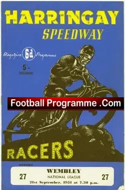 Harringay Speedway v Wembley 1951