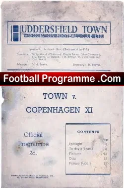 Huddersfield Town v Copenhagen XI 1946