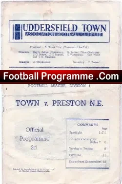 Huddersfield Town v Preston 1947 + Bill Shankly
