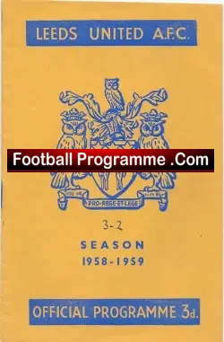 Leeds United v Newcastle United 1958 - football programme