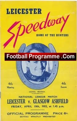 Leicester Speedway v Glasgow 1952