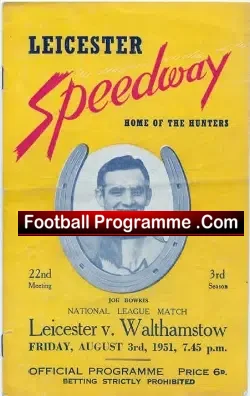 Leicester Speedway v Walthamstow 1951