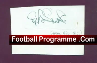 Manchester City George R Smith Autograph 1947
