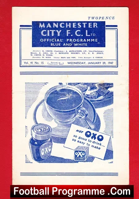 Manchester City v Bolton Wanderers 1947
