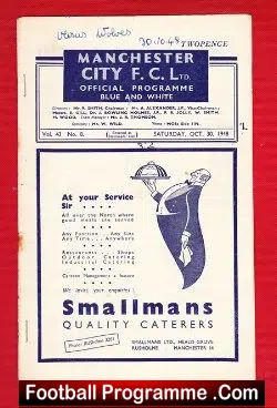 Manchester City v Wolves 1949