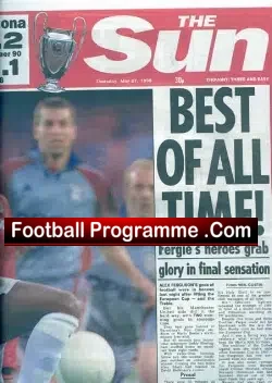 Manchester United Treble Victory Paper – The Sun