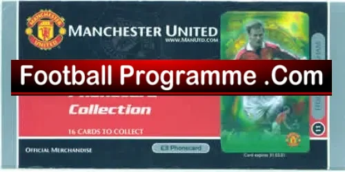 Manchester United Unused Phone Card – Teddy Sheringham