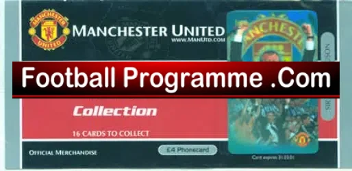 Manchester United Unused Phone Card - Sir Alex Fergie - football programme