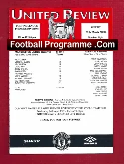 Manchester United v Everton 1999 – Man Utd Treble Season Reserves