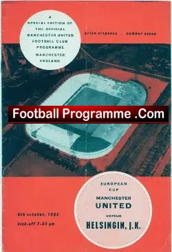 Manchester United v HJK Helsinki 1965 – Printing Error