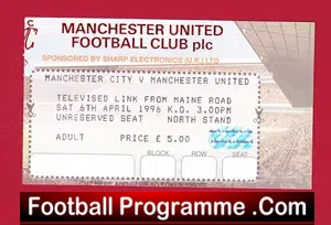 Manchester United v Manchester City 1996 – Beam Back Ticket OT