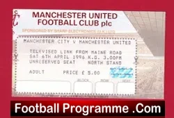 Manchester United v Manchester City 1996 – Beam Back Ticket OT