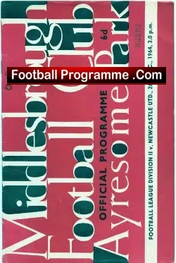 Middlesbrough v Newcastle United 1964