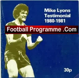 Mike Lyons Testimonial Benefit Match Everton 1981