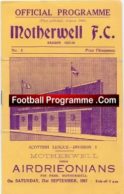 Motherwell v Airdrieonians Airdrie 1957