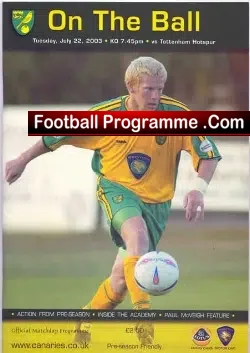 Norwich City v Tottenham 2003