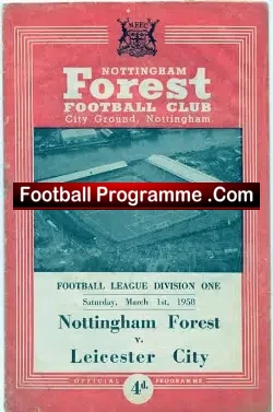 Nottingham Forest v Leicester City 1958 Autographed Jack Ogilvie