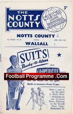 Notts County v Walsall 1960