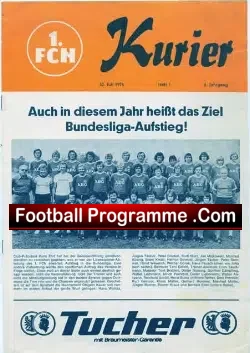Nuremberg v Manchester United 1976 – German Football Programme