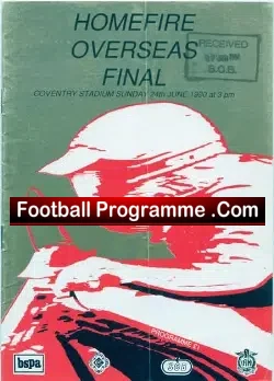 Overseas Speedway Final 1990 + Score Pull Out Sheet