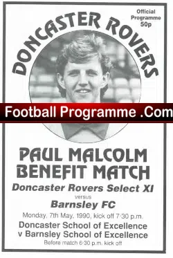 Paul Malcolm Testimonial Doncaster Rovers 1990 Paul Gascoigne