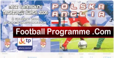 Poland v England 2004 – Ticket Stub