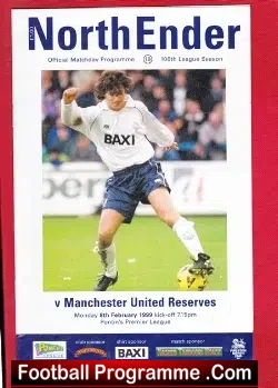 Preston North End v Manchester United 1999 – Reserves Match