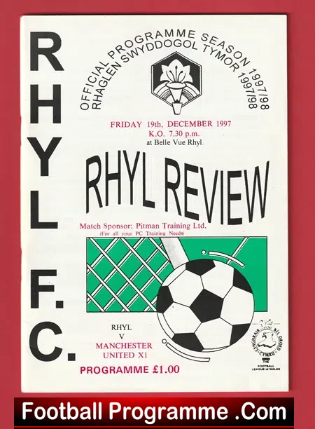 Rhyl v Manchester United 1997 – Wales – Man Utd