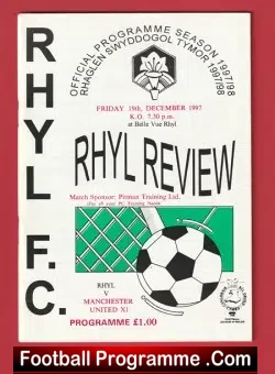 Rhyl v Manchester United 1997 – Wales – Man Utd