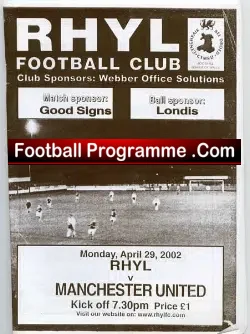 Rhyl v Manchester United 2002 – 2nd Issue – Black/White