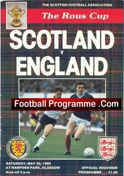 Scotland v England 1985 – Rous Cup