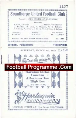 Scunthorpe United v Carlisle United 1958