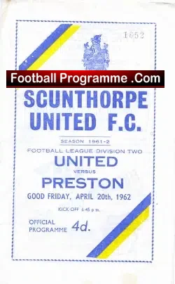 Scunthorpe United v Preston 1962