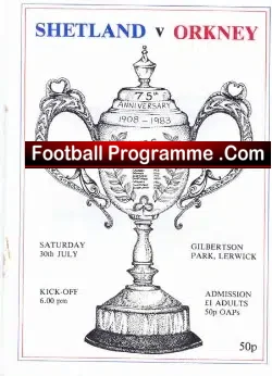 Shetland v Orkney 1983 – Gilbertson Park – Lerwick