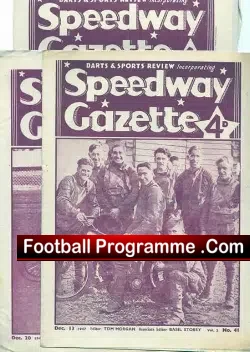 Speedway Gazette 1947 X 3 Magazines