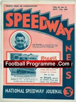 Speedway News Magazine 1937