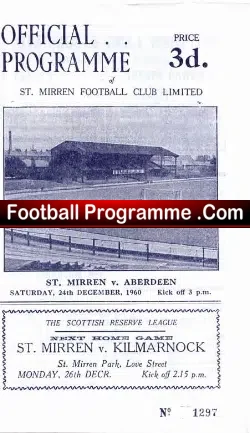 St Mirren v Aberdeen 1960
