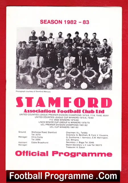 Stamford v Manchester United 1982 – Friendly Match