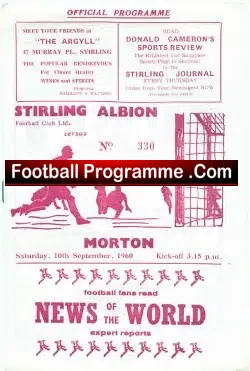 Stirling Albion v Greenock Morton 1960
