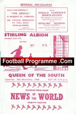 Stirling Albion v Queen Of The South 1960