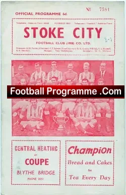 Stoke City v Manchester United 1964