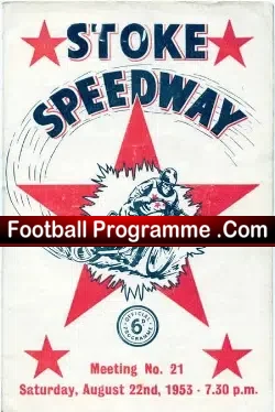Stoke Speedway v Leicester 1953
