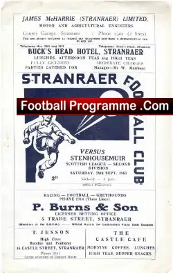 Stranraer v Stenhousemuir 1963