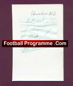 Sunderland Old Football Autographs 1947