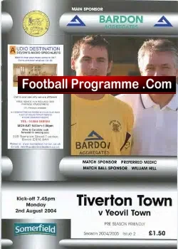 Tiverton Town v Yeovil Town 2004