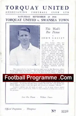 Torquay United v Swansea Town 1948
