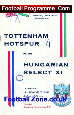 Tottenham Hotspur v Hungary XI 1965