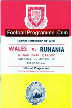 Wales v Romania 1970 – Ninian Park Cardiff