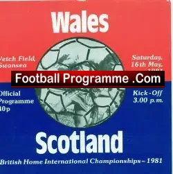 Wales v Scotland 1981 – Vetch Field Swansea