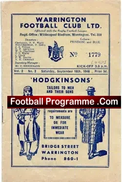 Warrington Rugby v Leeds 1948